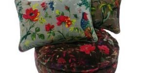 Velvet Printed Designer Pillow Pouf Cover