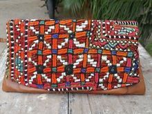 Multi Color Banjara Leather Flap Clutch