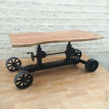 Train Wheels Industrial Crank Table