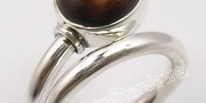 Tiger Eye Gemstone Unisex Ring