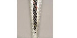 SILVER MOSAIC FLOWER VASE