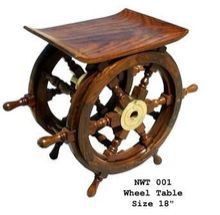Wooden Ship Wheel Table