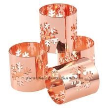 Stylish Copper Snowflake Napkin Ring