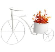 White Bicycle Planter