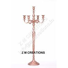 Tall Floor Copper Finish Candelabra
