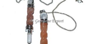 Twisted Spiral Gemstone Pendulum