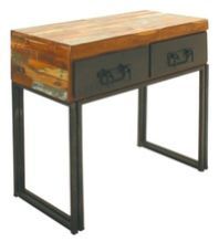 Wood Console Table Drawer