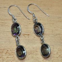 Unique Design Silver Earrings Smoky