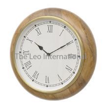 Wood and Brass Wall Clock