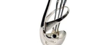 Silver Polished Swan Statue