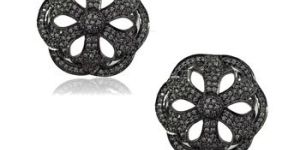 Silver Floral Stud Earrings