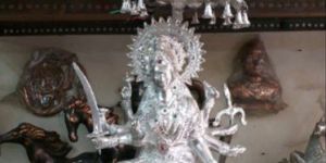 Maa Durga Silver Statue