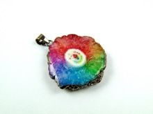 Solar Quartz Black Gold Pendant