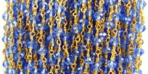 Tanzanite Micro Faceted Rosary Beads Chain