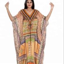 Women Traditional Party Wear Dress Digital Caftan