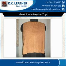 Goat Suede Leather Top for Women