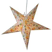 Yellow Spring Butterfly Handmade Paper Star
