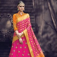 Silk Unstitched Party Wear Lehenga