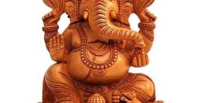 Wooden Carved Ganesh Statue