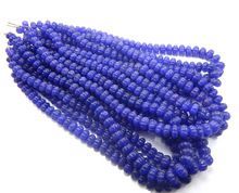 Tanzanite Pumpkin Carving Rondelle Beads
