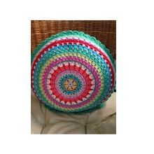 Woolen Aari Embroidered Cushion