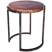 Modern Metal Leg Wood Side Table