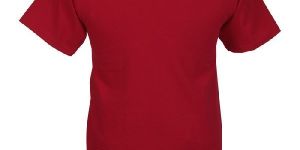 Red Mens Round Neck T-Shirt