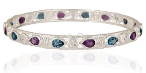 Womens Multi Gemstone Designer Bangles