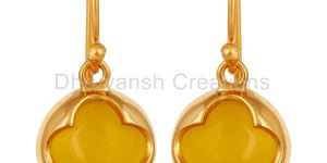 Yellow Moonstone Earrings