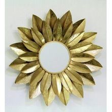 Sunflower Style Wall Hanging Iron Metal Mirror