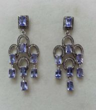 Tanzanite Pave Diamond Earring