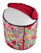 Zipper Floor Ottoman Pouf Cover
