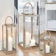 Wedding Party Custom Candle Metal Lantern