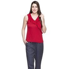 V-Neck sleeveless women casual top