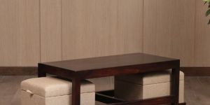 Twindeck Coffee Table with Two Storage Stool