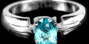 BLUE APATITE OVAL STERLING RING