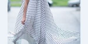 Women Long Polka Dot Extravagant Maxi