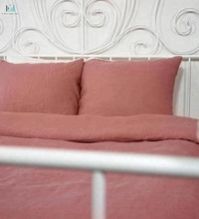 Wood Rose Softened Linen Pillows