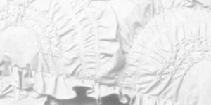 Zigzag Patchwork White Ruffled Bed Sheet