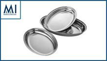 Stainless Steel Trays Oval Curry Dish