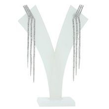 White Topaz Three Stick Earrings