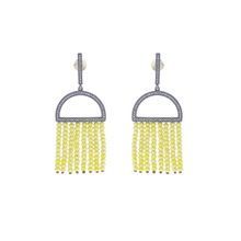 Yellow Beads Earrings