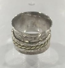 Vintage Oxidised Silver Bangle