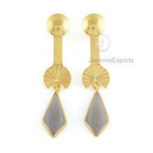 Gray Chalcedony Earrings