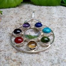 Spiritual 7 Pieces Natural Gemstone Chakra Pendant