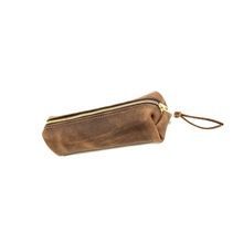 Vintage Leather Pen Pencil Pouch