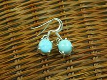 Sterling Larimar Silver Earrings