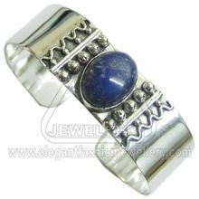 Sterling Silver Gemstone Bangle
