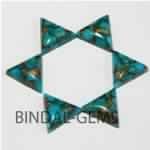 Triangle Shape Blue Copper Turquoise Cabochon