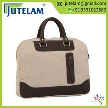 Jute Canvas Laptop Bag